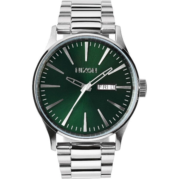 Nixon Sentry Green/Silver Sunray Men's Watch