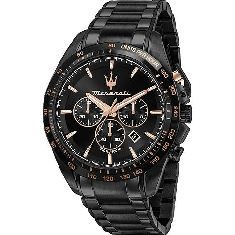 Maserati Traguardo Black/Gold Men's Watch