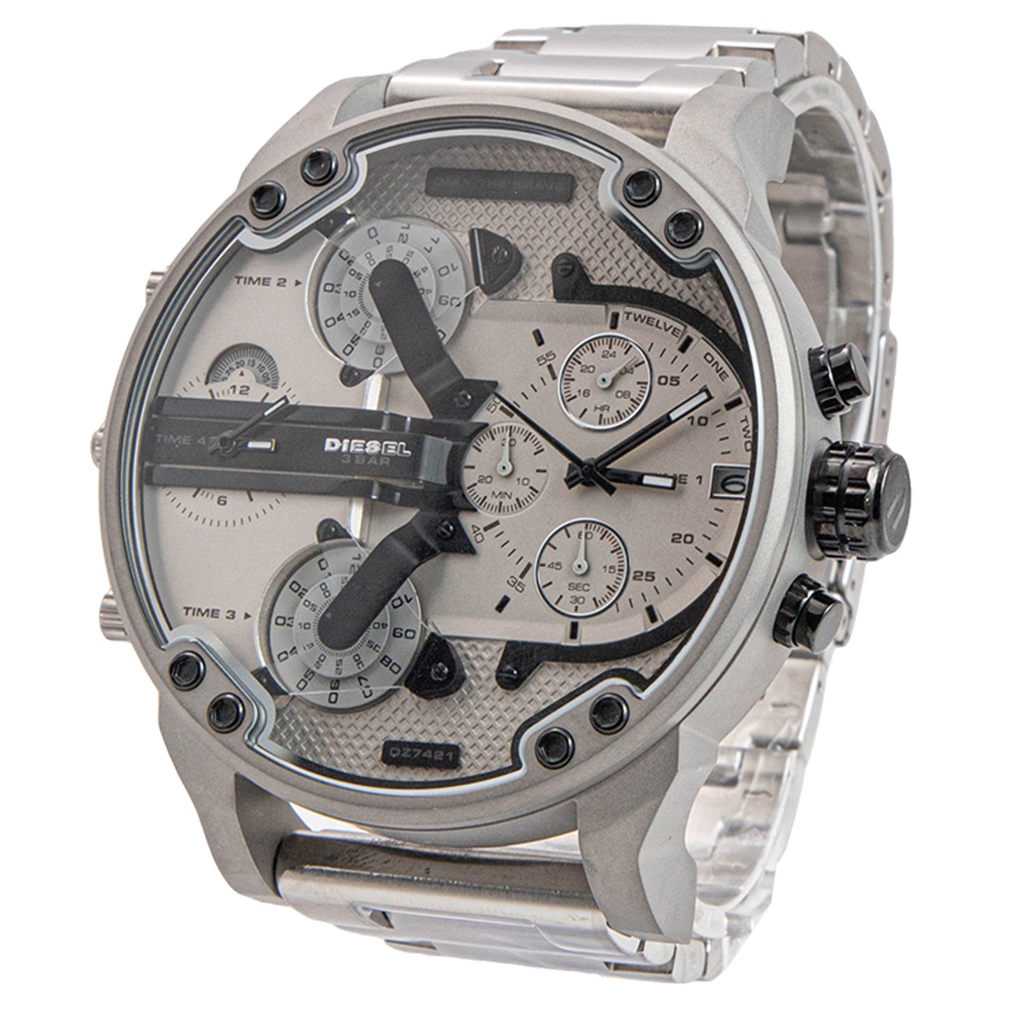 Diesel Mr.Daddy 2.0 Silver-Tone Stainless Steel Men's Watch