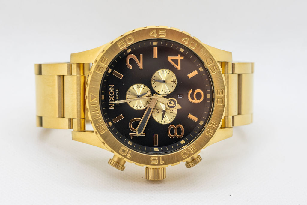 Nixon 51-30 Gold Plated/Black Men's Watch