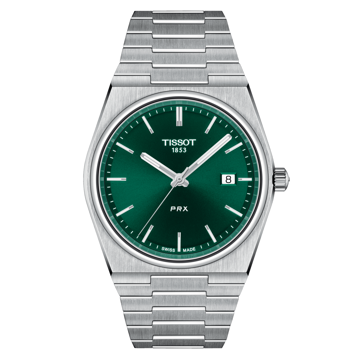 Tissot Prx Slim Green Dial Stainless Steel Men`s Watch