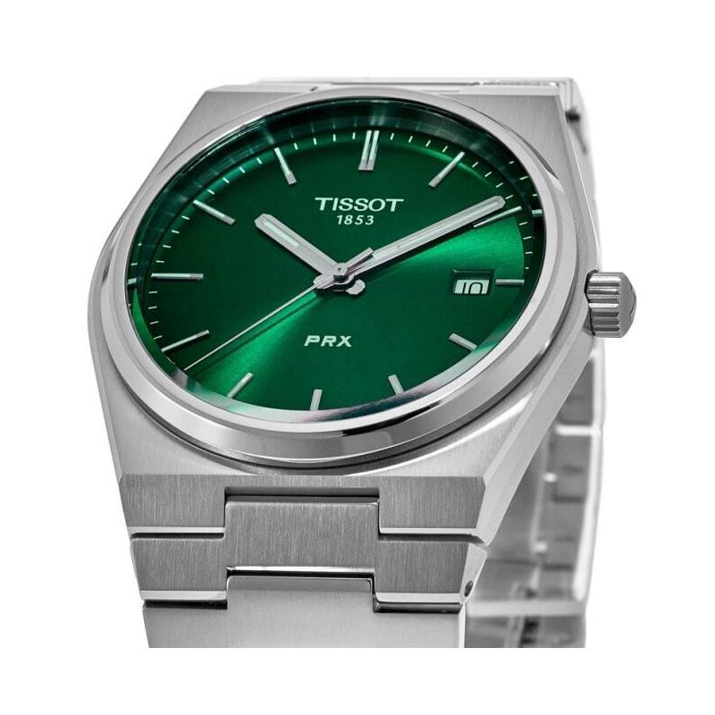 Tissot Prx Slim Green Dial Stainless Steel Men`s Watch