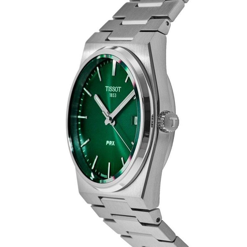 Tissot Prx Slim Green Dial Stainless Steel Men`s Watch