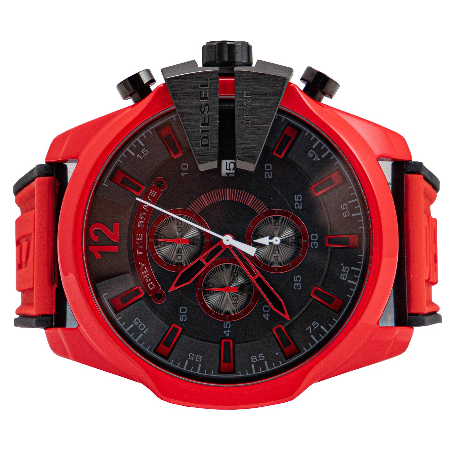 Diesel Mega Chief Red Watch with Silicon Strap Men's Watch