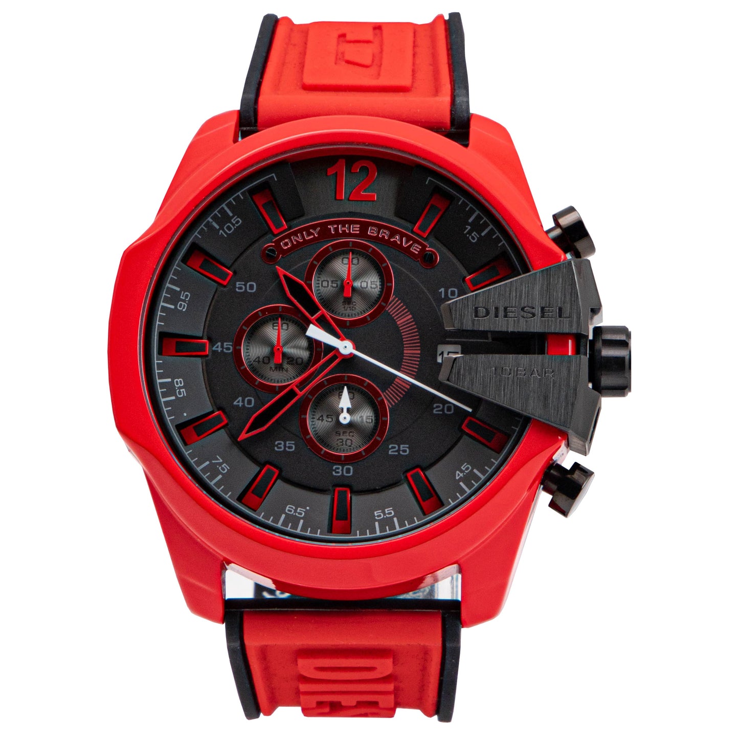 Diesel Mega Chief Red Watch with Silicon Strap Men's Watch