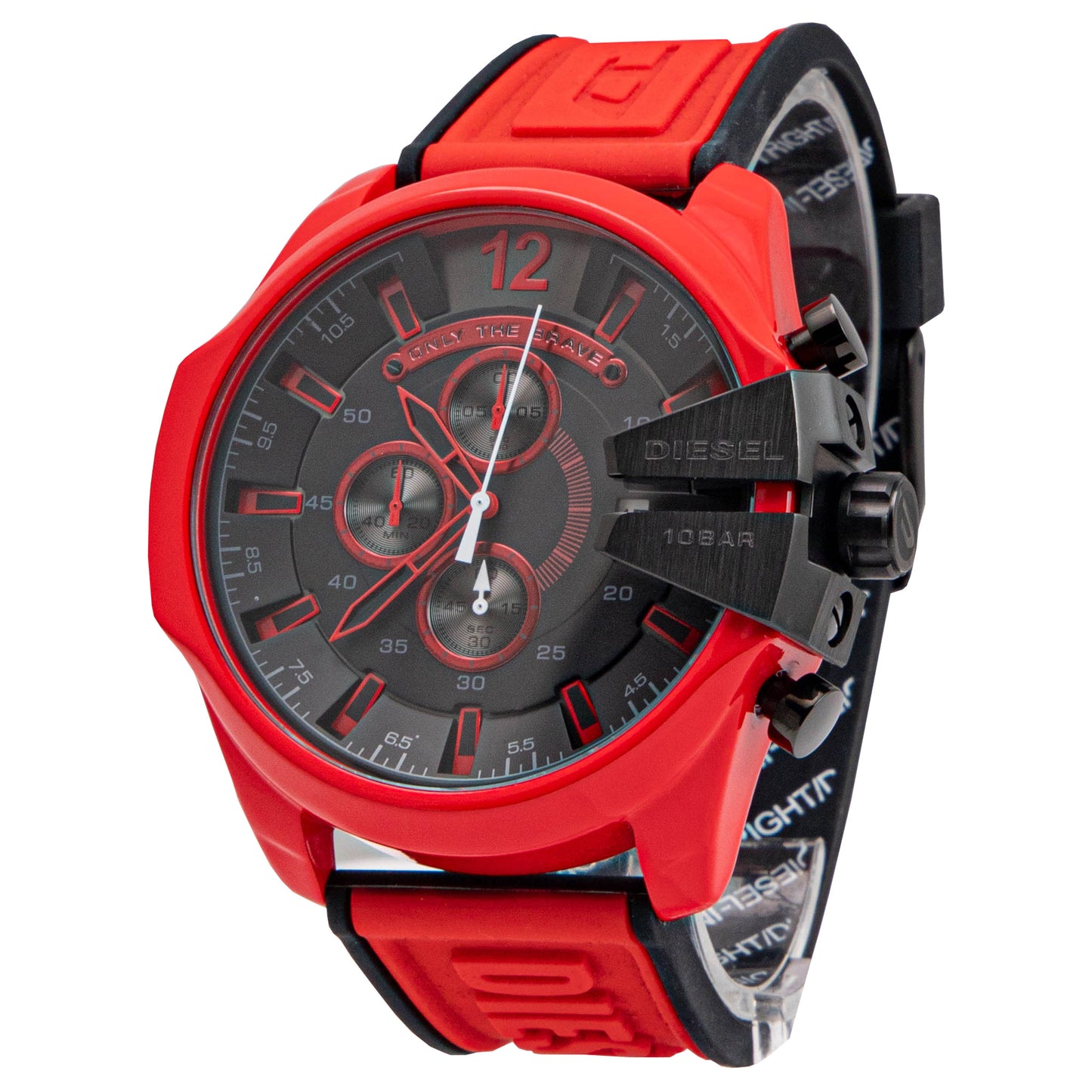 Diesel Mega Chief Red Watch with Silicon Strap Men's Watch
