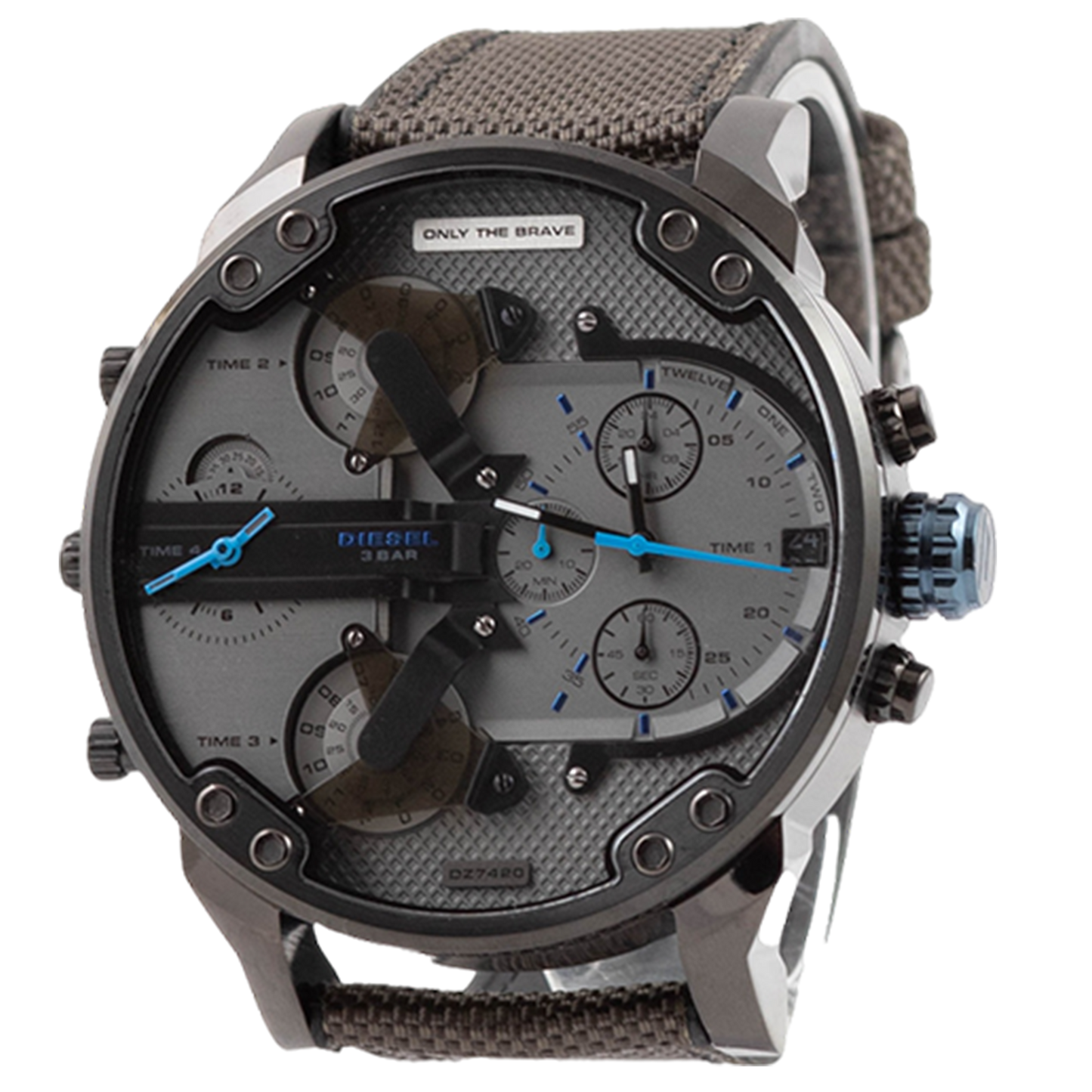 Diesel Mr. Daddy 2.0 Chronograph Black and Gray Silicone Men's Watch