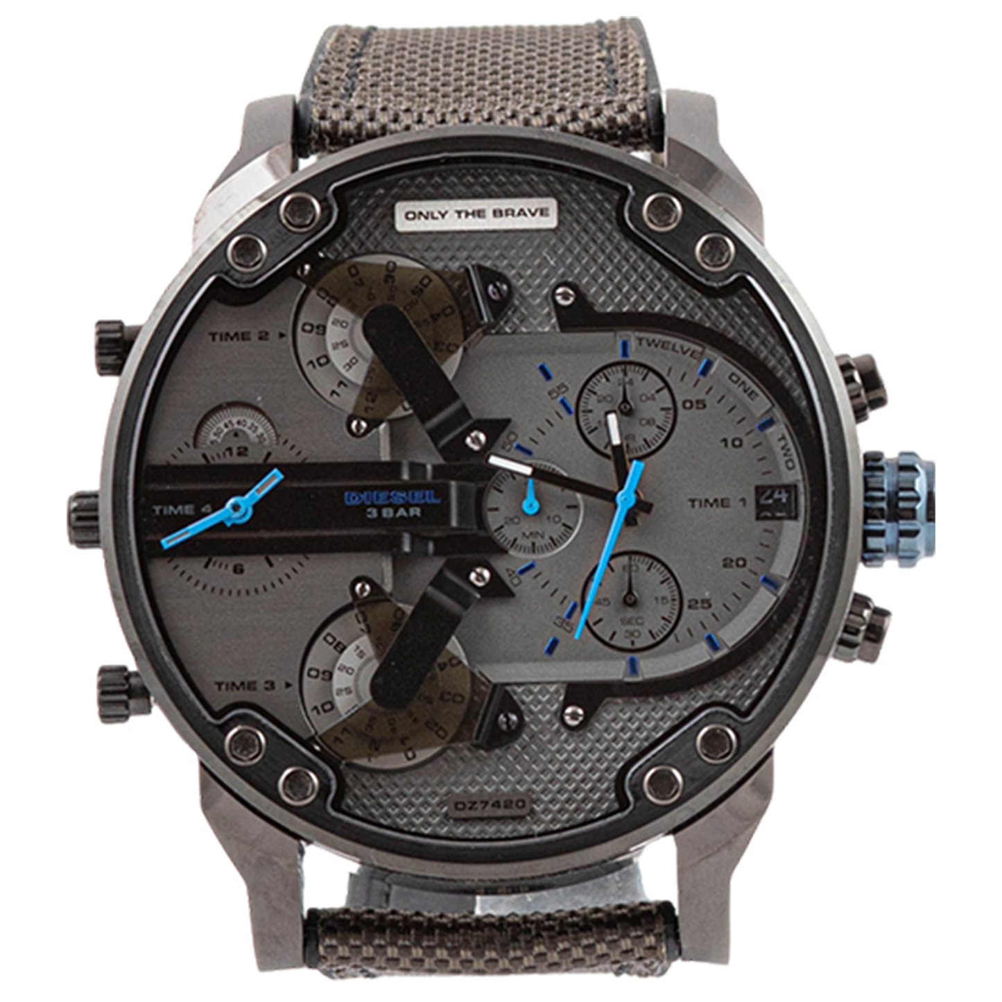 Diesel Mr. Daddy 2.0 Chronograph Black and Gray Silicone Men's Watch