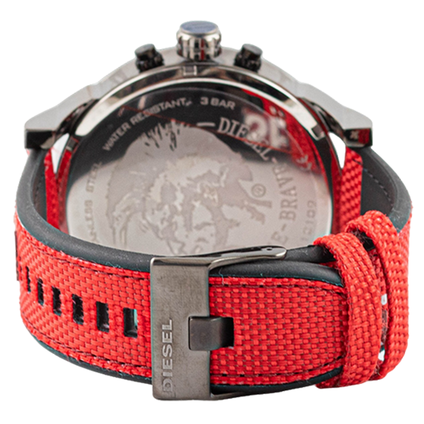Diesel Mr. Daddy 2.0 Red Nylon Men's Watch