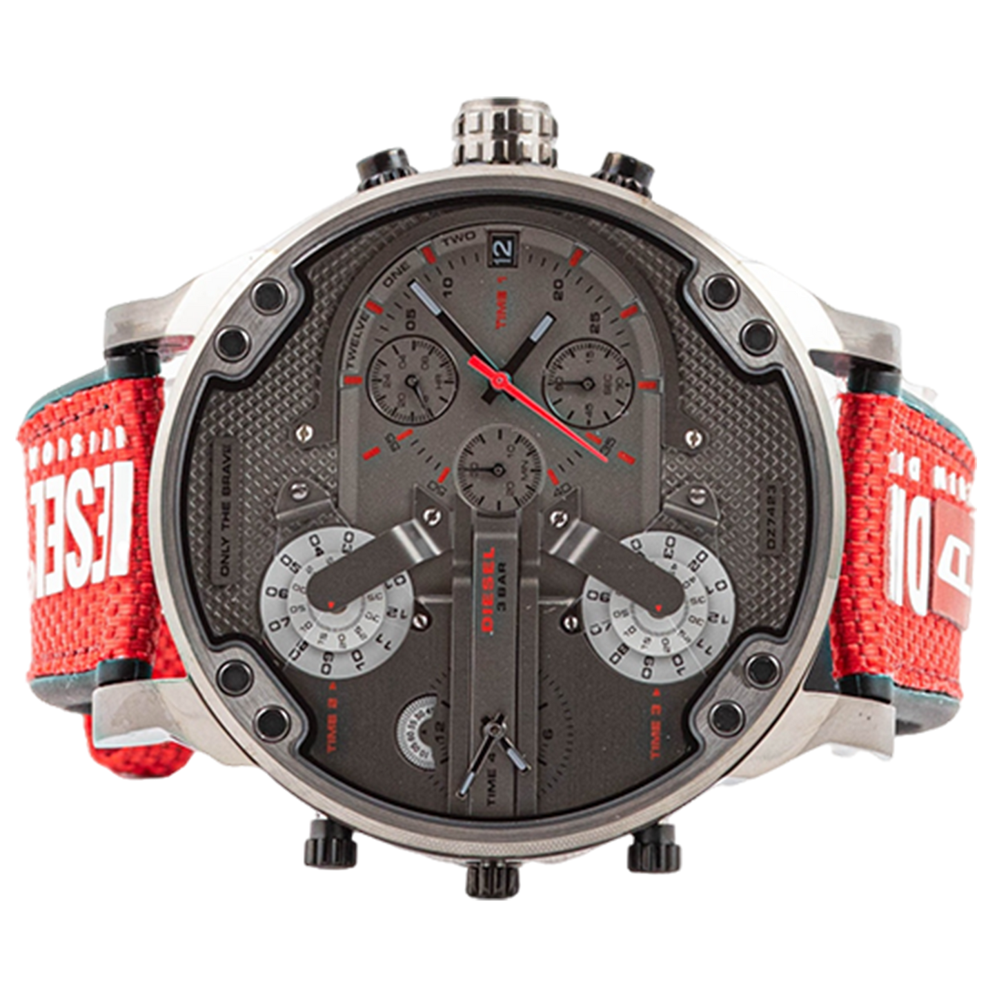 Diesel Mr. Daddy 2.0 Red Nylon Men's Watch