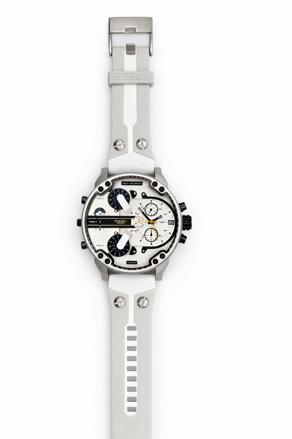 Diesel Mr. Daddy 2.0 with Leather Strap Wrapped in Silicone Men's Watch