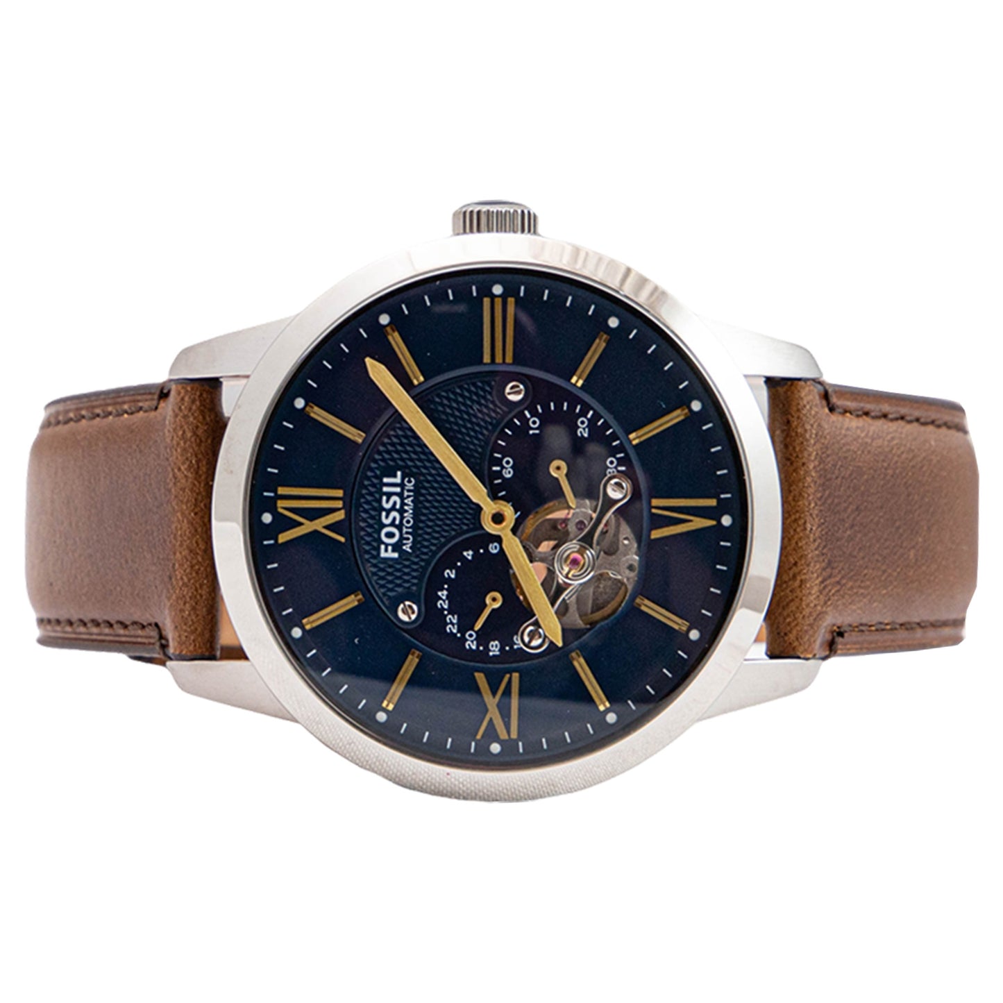 Fossil Townsman Automatic Brown Leather Men's Watch