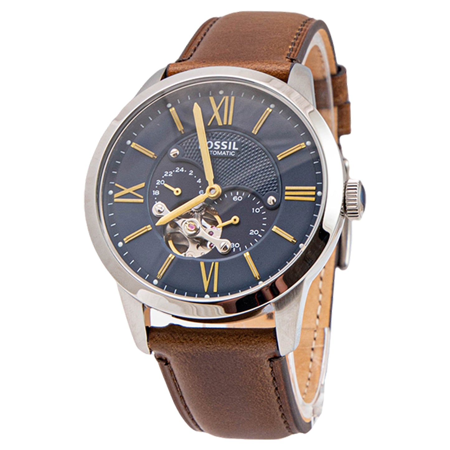 Fossil Townsman Automatic Brown Leather Men's Watch