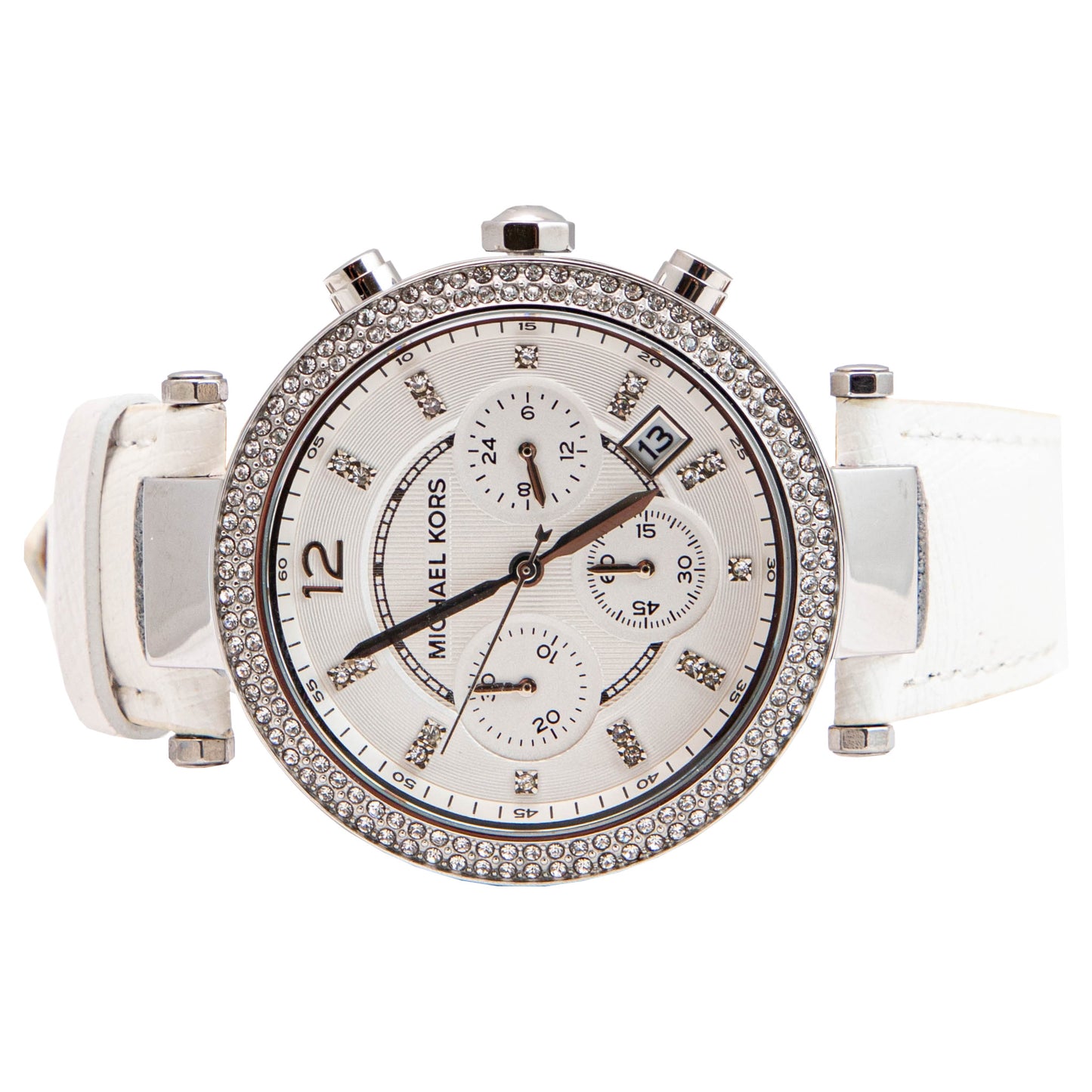 Michael Kors Parker White Leather Watch