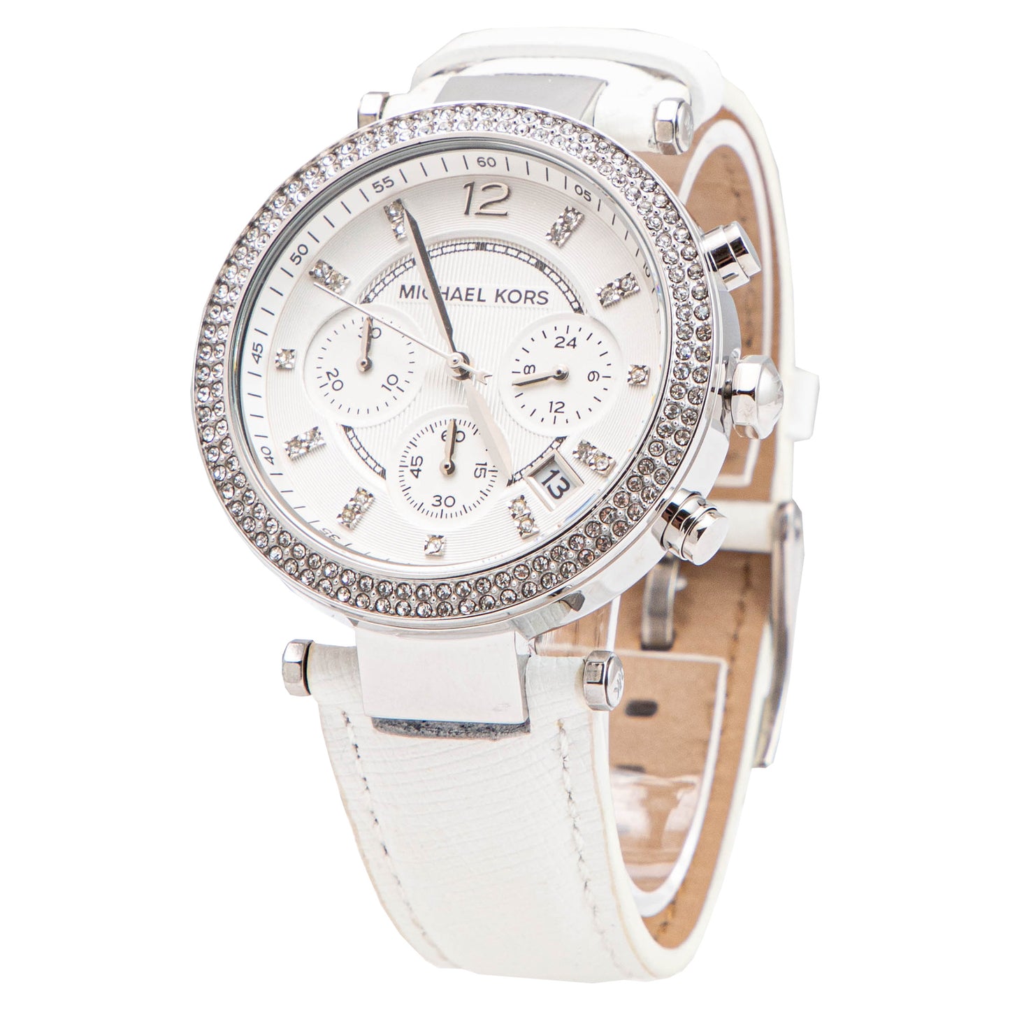 Michael Kors Parker White Leather Watch