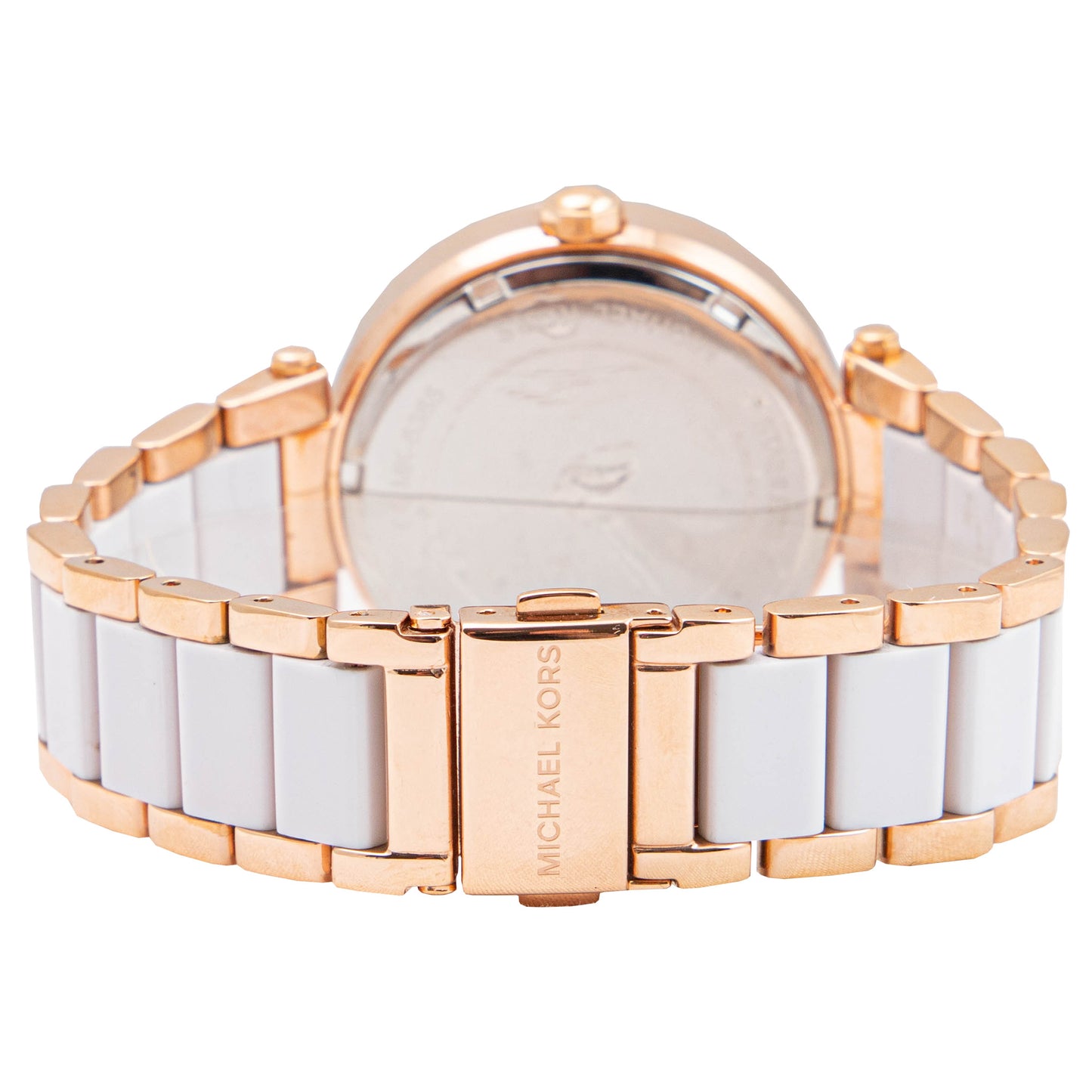 Michael Kors Parker Rose-Gold White Women's Watch