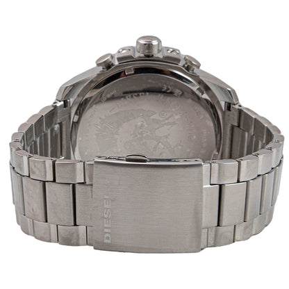 Diesel Mega Chief Silver Round Stainless Steel Men's Watch