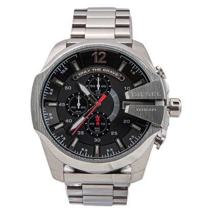 Diesel Mega Chief Silver Round Stainless Steel Men's Watch