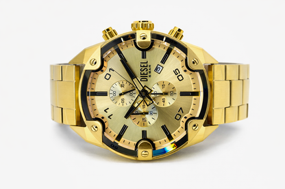 Diesel Spiked Gold-Tone Stainless Steel Men's Watch