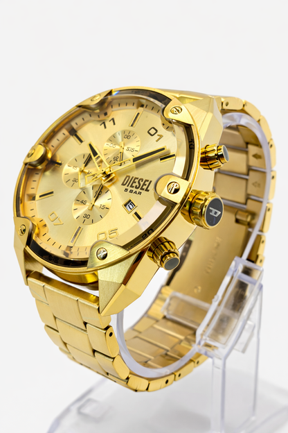 Diesel Spiked Gold-Tone Stainless Steel Men's Watch