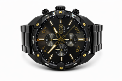 Diesel Spiked Black Stainless Steel Strap Men's Watch