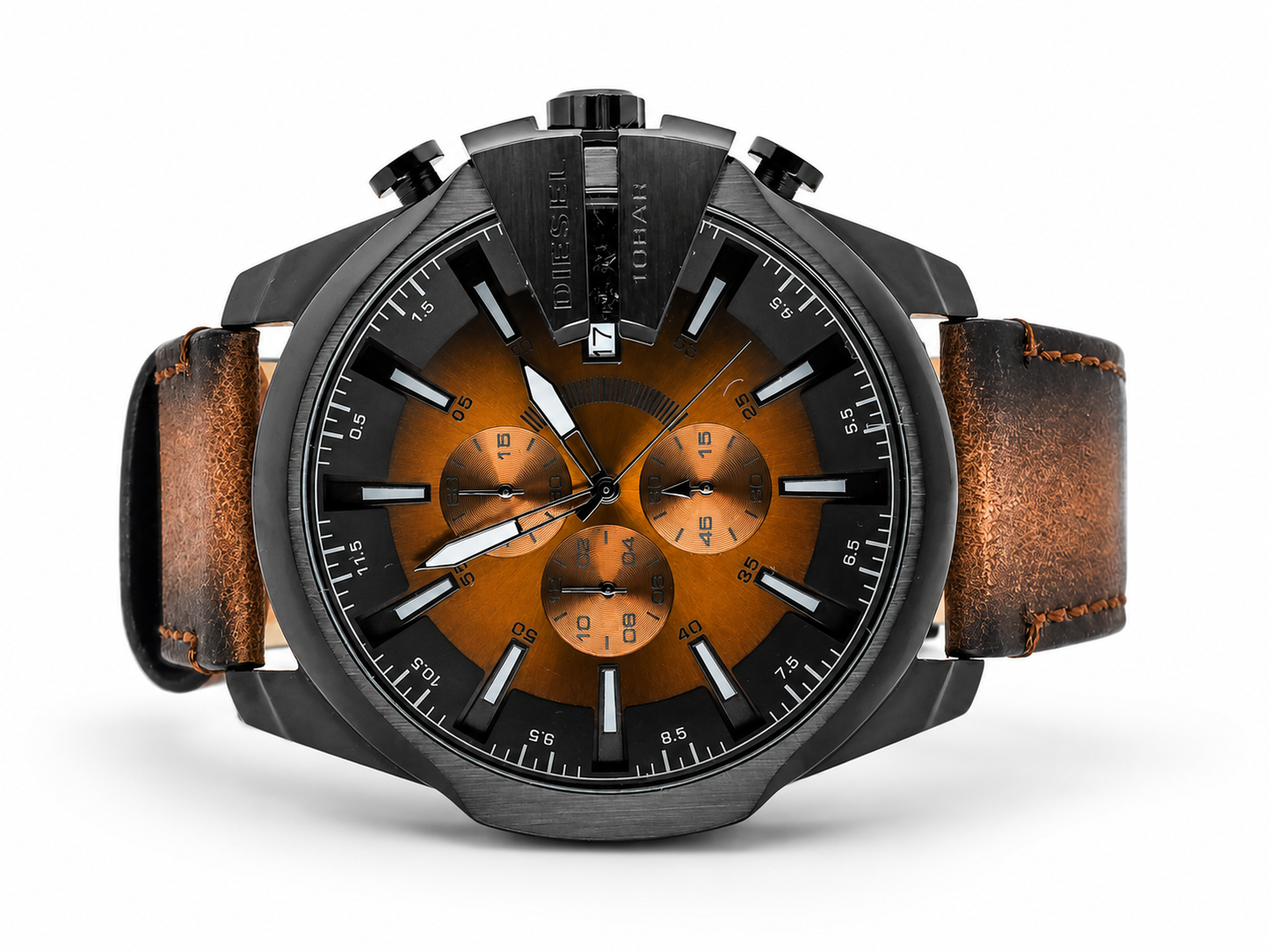Diesel Mega Chief Slim Watch Brown Men's Watch (Parallel import)