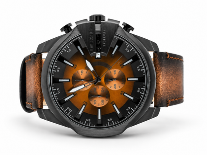Diesel Mega Chief Slim Watch Brown Men's Watch (Parallel import)