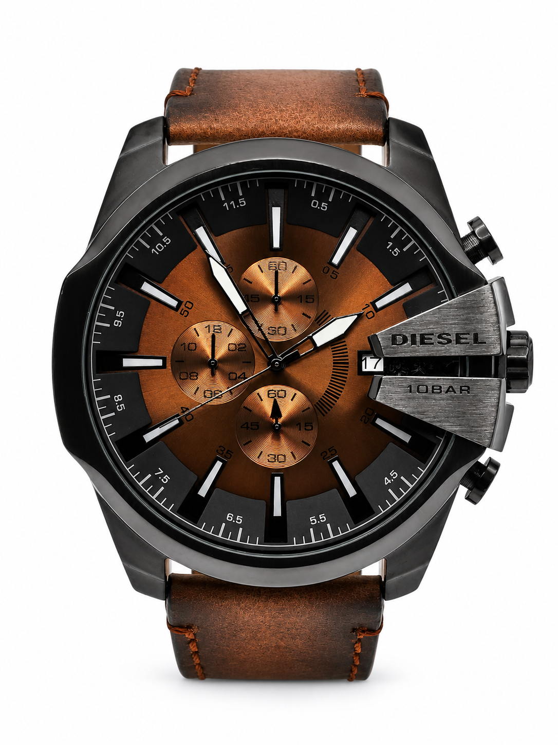 Diesel Mega Chief Slim Watch Brown Men's Watch (Parallel import)