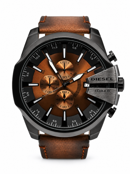 Diesel Mega Chief Slim Watch Brown Men's Watch (Parallel import)