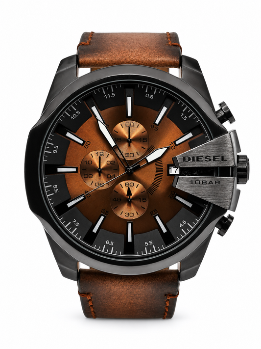 Diesel Mega Chief Slim Watch Brown Men's Watch (Parallel import)