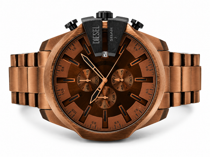 Diesel Mega Chief Slim brown sunray Dial Men's Watch (Parallel import)