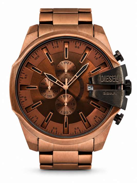 Diesel Mega Chief Slim brown sunray Dial Men's Watch (Parallel import)