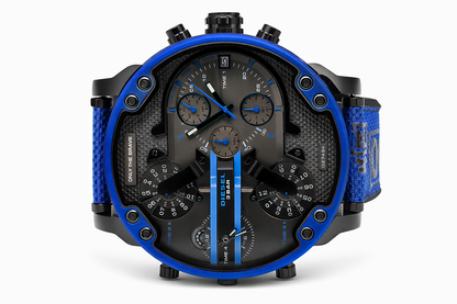 Diesel Mr. Daddy 2.0 Blue Nylon and Silicone Men's Watch