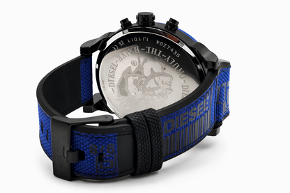 Diesel Mr. Daddy 2.0 Blue Nylon and Silicone Men's Watch