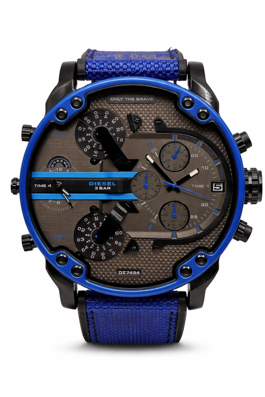 Diesel Mr. Daddy 2.0 Blue Nylon and Silicone Men's Watch