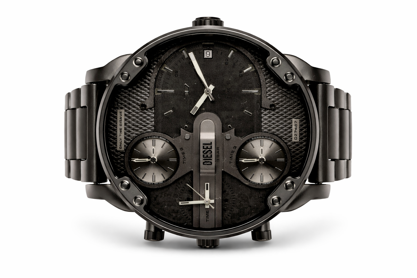 Diesel Mr. Daddy Slim Three-Hand, Gunmetal Stainless Steel Men's Watch