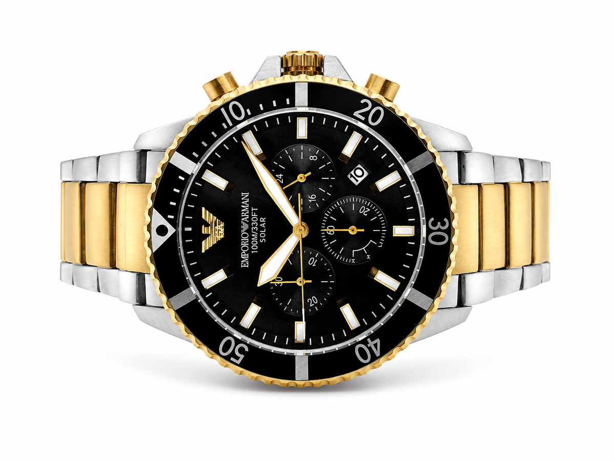 Emporio Armani Solar-Powered Gold Men's Watch (Parallel import)