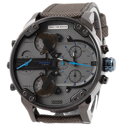 Diesel Mr. Daddy 2.0 Chronograph Black and Gray Silicone Men's Watch