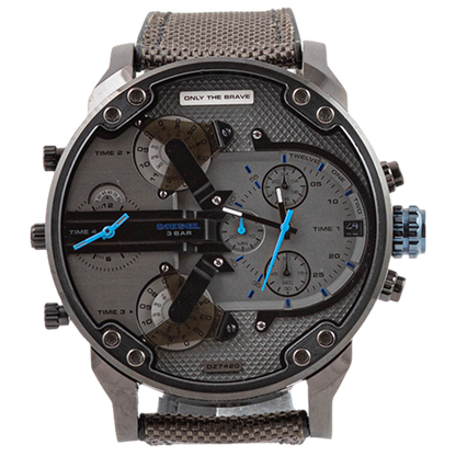 Diesel Mr. Daddy 2.0 Chronograph Black and Gray Silicone Men's Watch