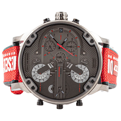 Diesel Mr. Daddy 2.0 Red Nylon Men's Watch