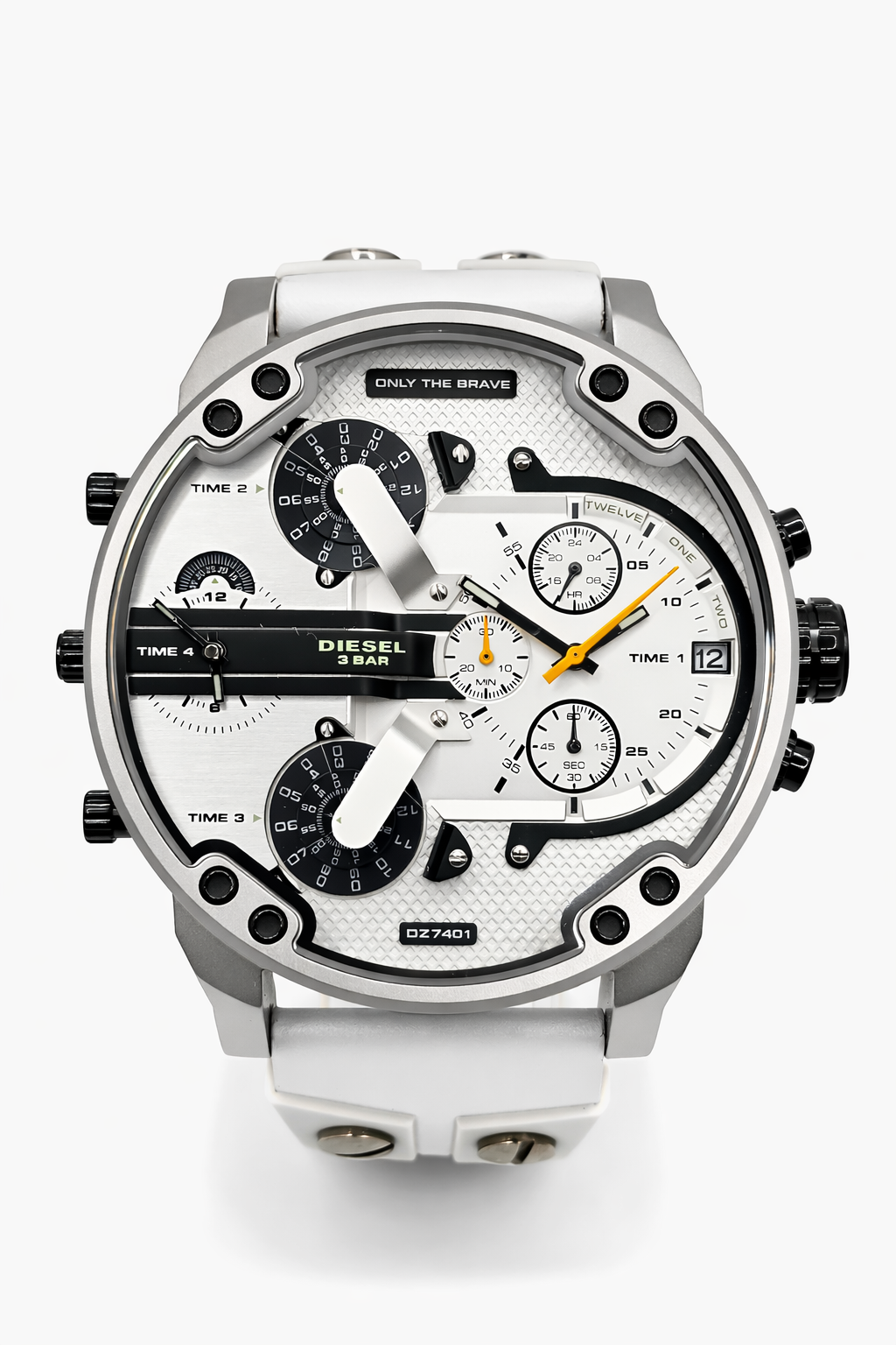 Diesel Mr. Daddy 2.0 with Leather Strap Wrapped in Silicone Men's Watch