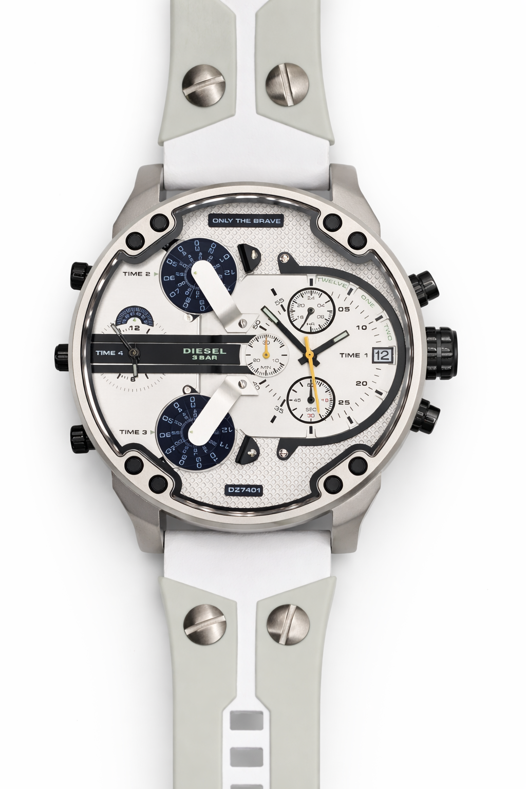 Diesel Mr. Daddy 2.0 with Leather Strap Wrapped in Silicone Men's Watch