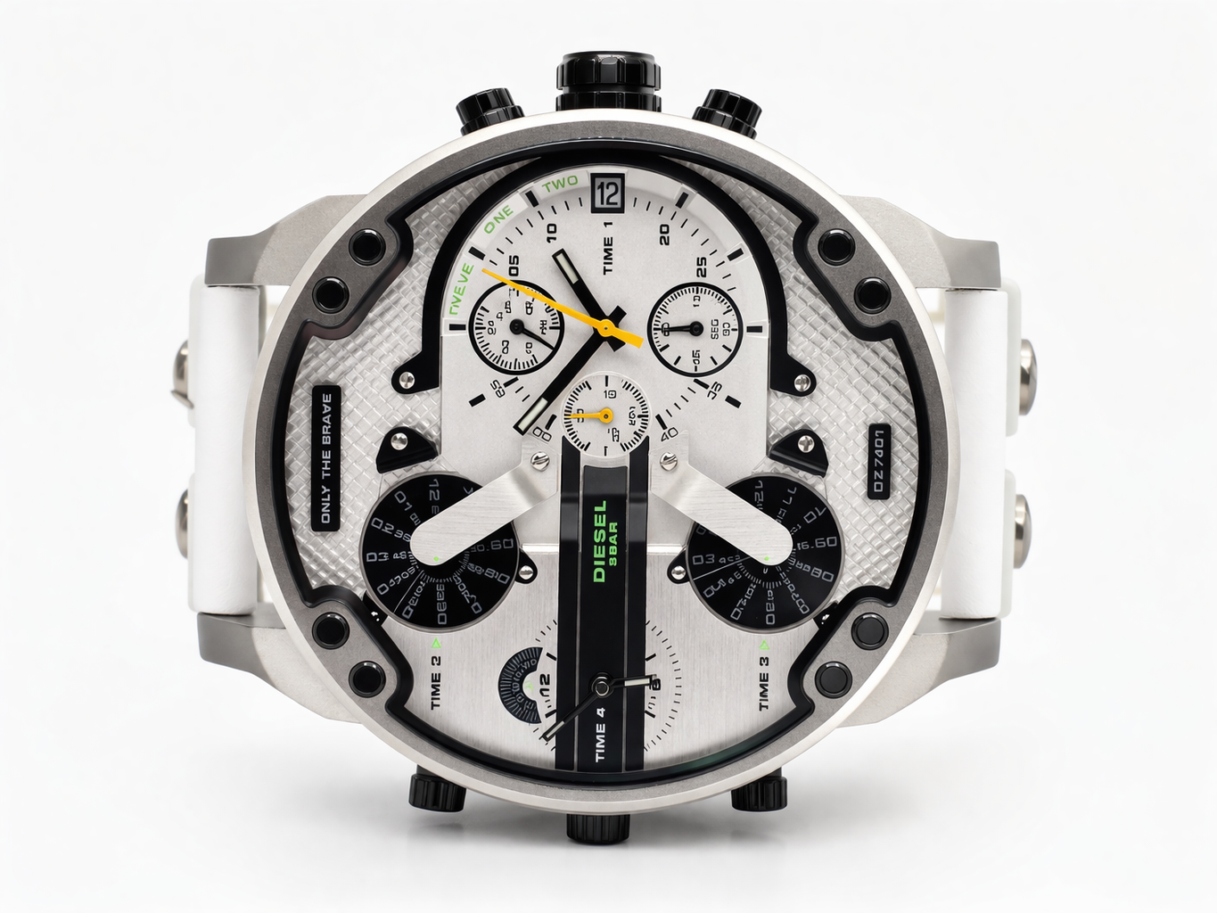 Diesel Mr. Daddy 2.0 with Leather Strap Wrapped in Silicone Men's Watch