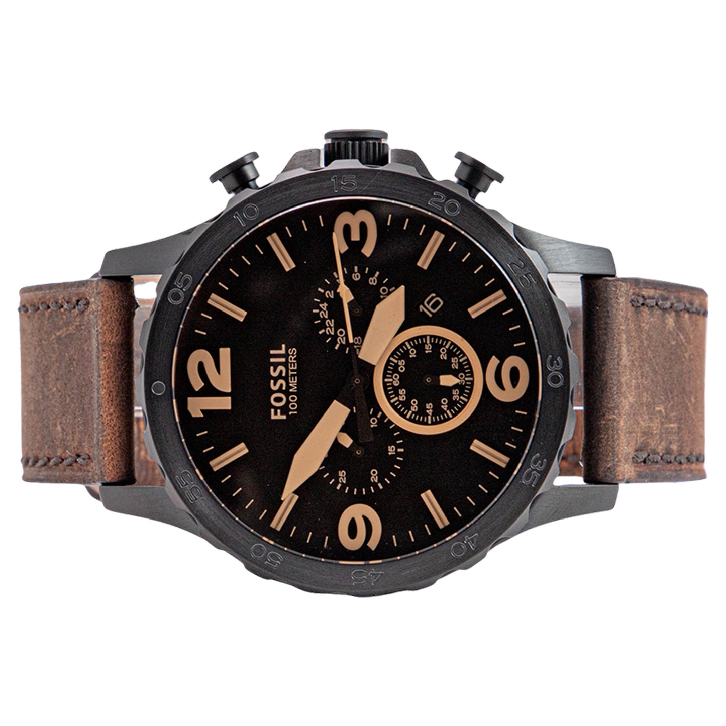 Fossil Nate Brown Leather Men's Watch