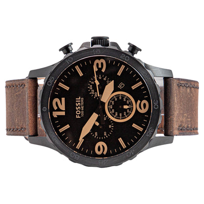 Fossil Nate Brown Leather Men's Watch