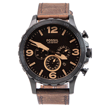 Fossil Nate Brown Leather Men's Watch