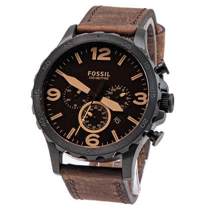 Fossil Nate Brown Leather Men's Watch