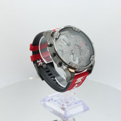 Diesel Mr. Daddy 2.0 Red Nylon Men's Watch